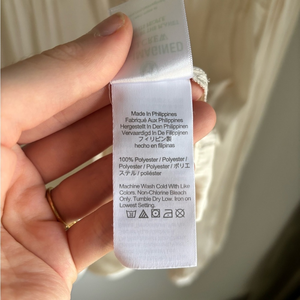 ***sold***Elegant J. Crew Cream Blouse with Button Front and Pleat details - Picture 8 of 12